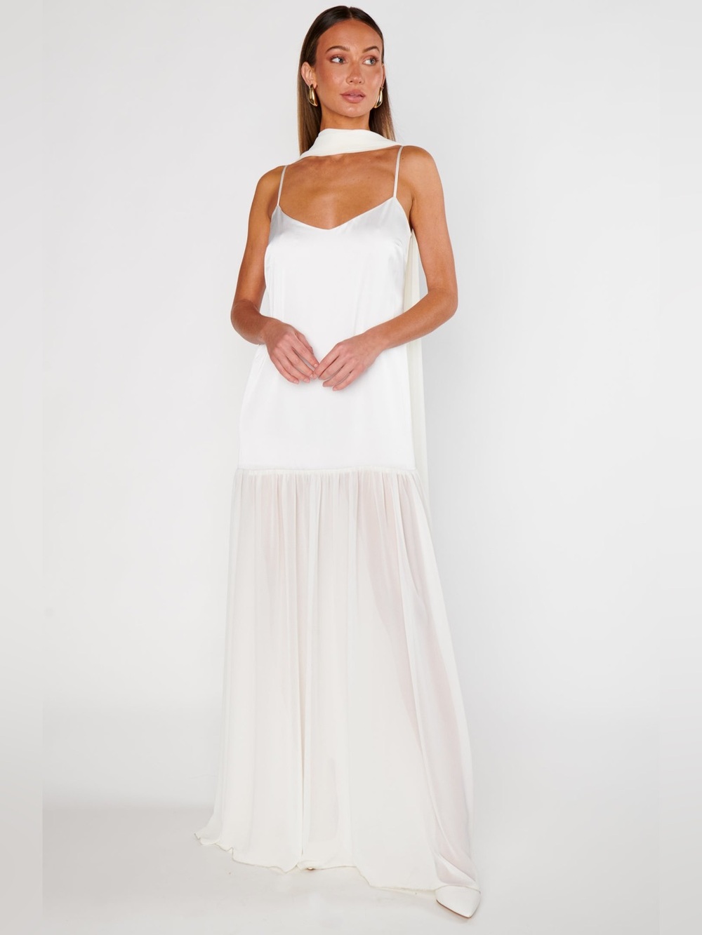 SHOW ME YOUR MUMU DALIA MAXI DRESS WHITE NWOT MEDIUM